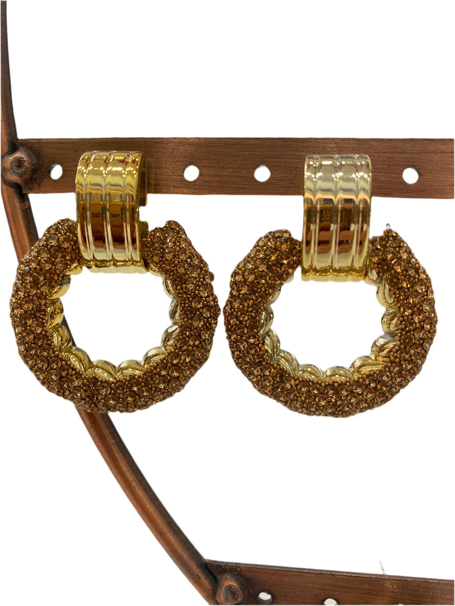 Orecchini strass e oro