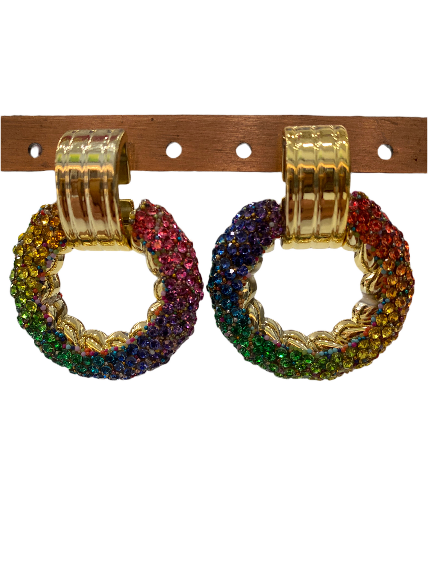Orecchini strass e oro