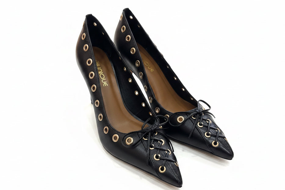 Scarpe tacco con borchie