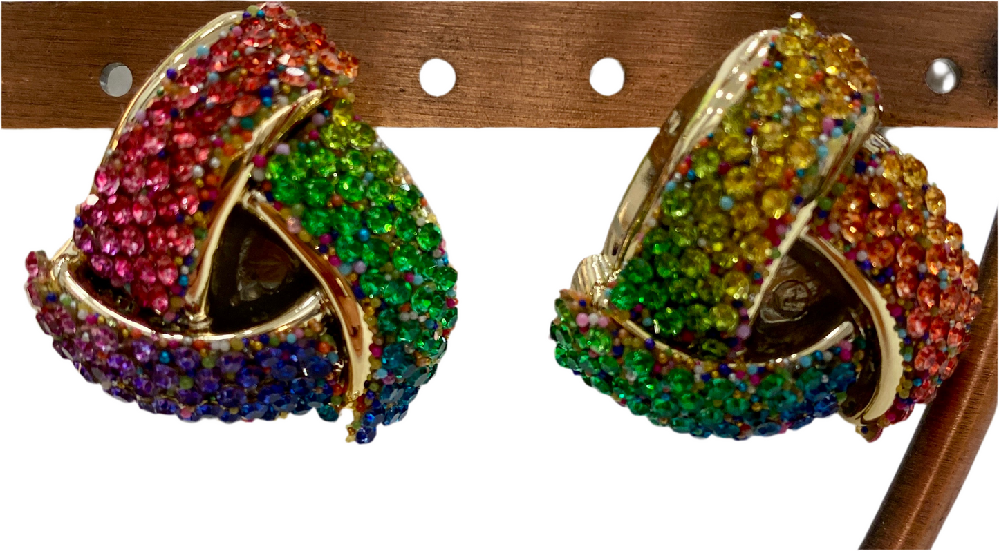 Orecchini buco con strass