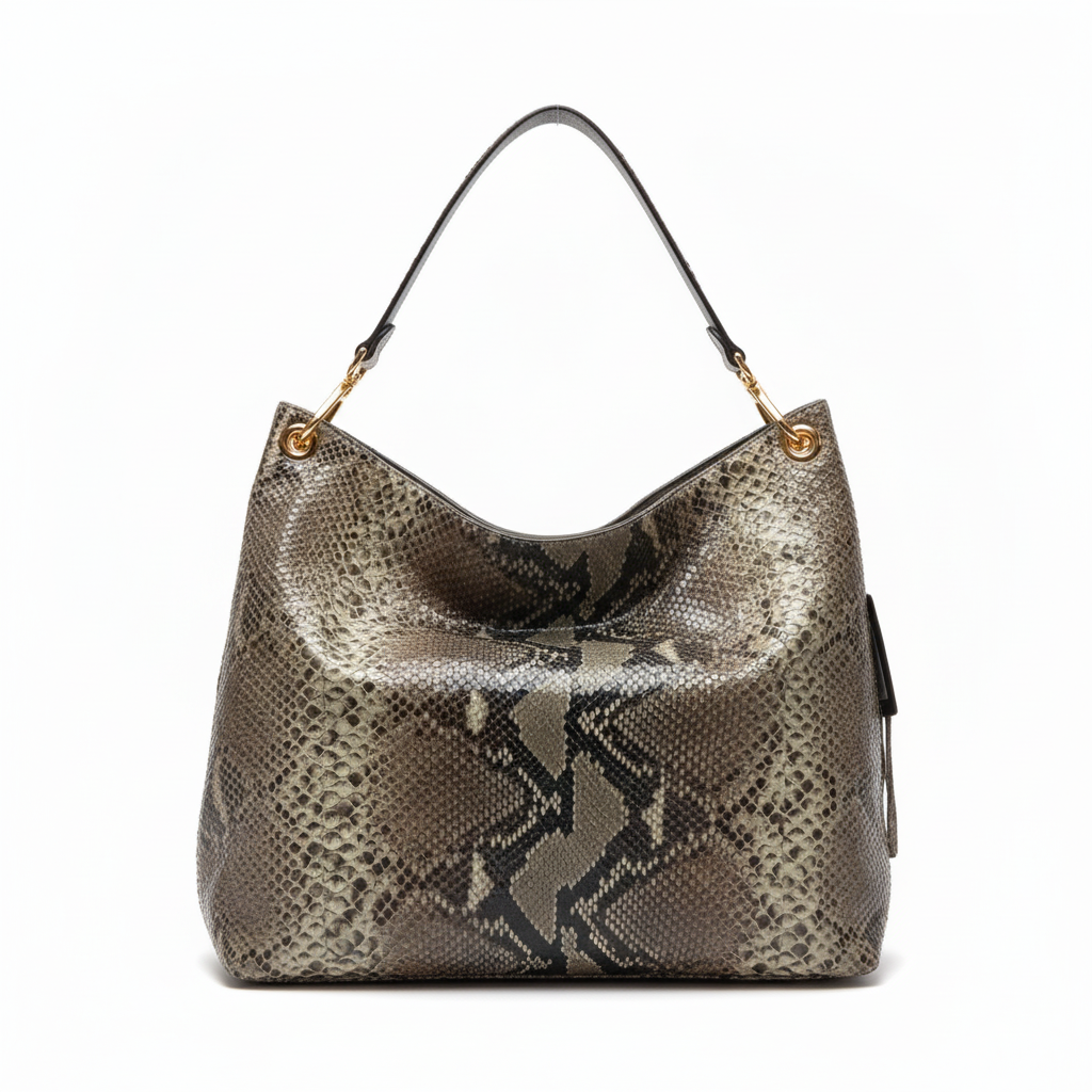 Borsa pitone verde militare