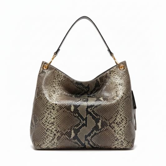 Borsa pitone verde militare