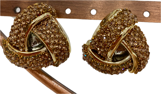 Orecchini buco con strass